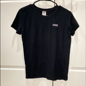 Black Tee with PINK logo